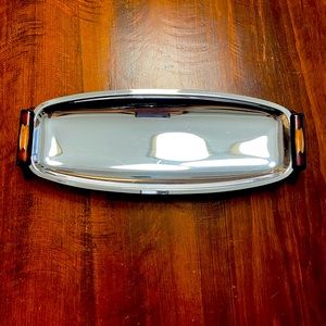 Mid Century Modern Serving Tray Stainless Steel